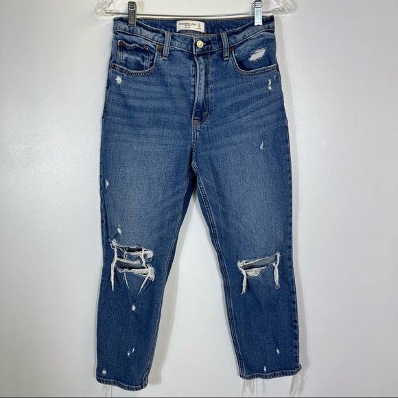 Abercrombie High Rise Mom Jeans Size 27 Short - Picture 5 of 12